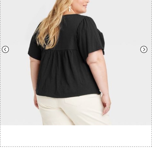 Women's Flutter Short Sleeve Embroidered Top - Picture 2 of 3